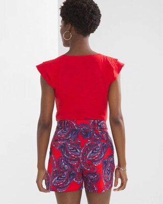 Patterned Woven Shorts
