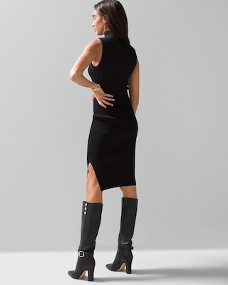 Sleeveless Cutout Sweater Sheath Dress