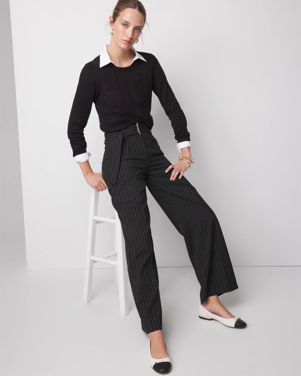 Cashmere Blend Crewneck Sweater click to view larger image.