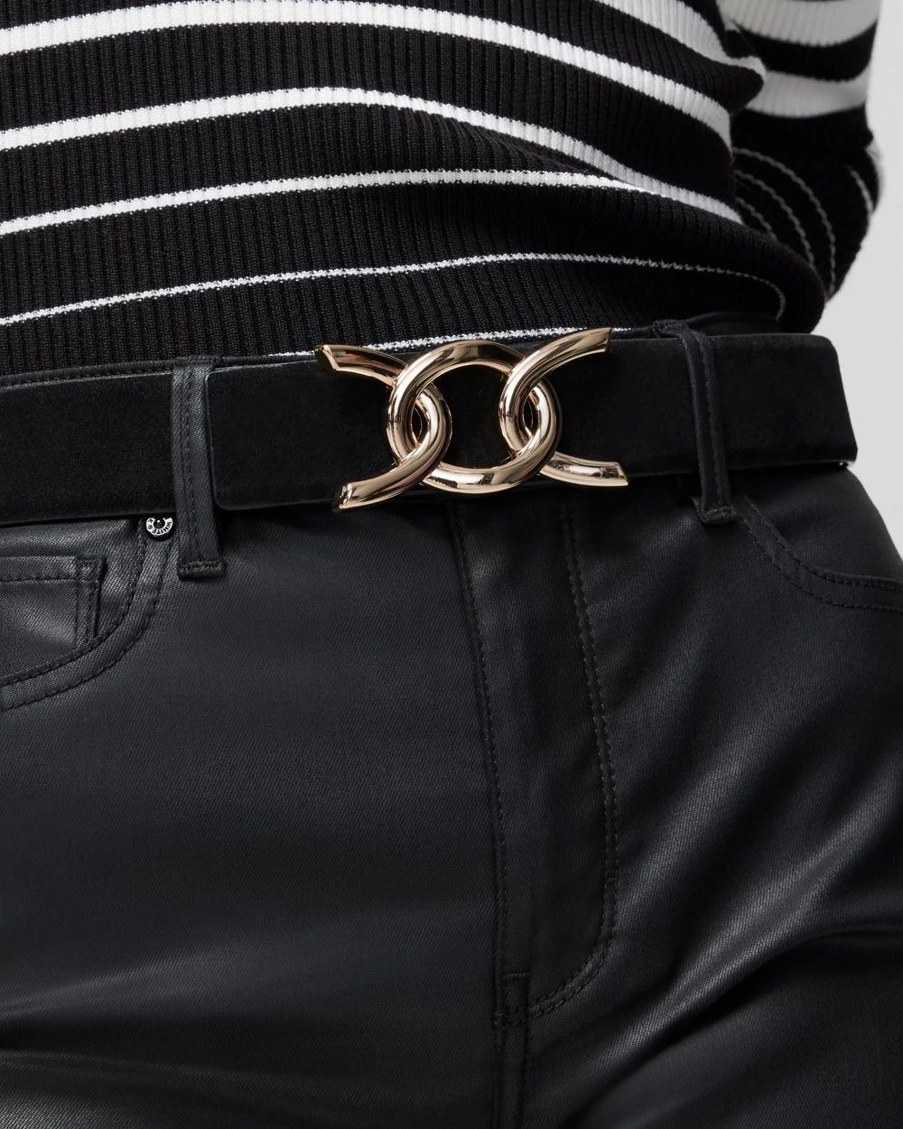 Suede Denim Belt