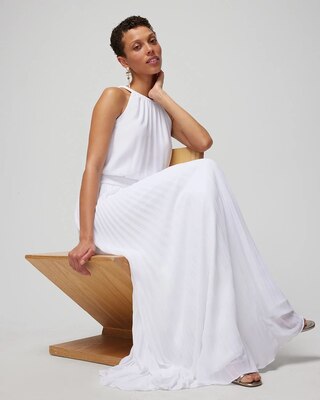 Braided Halter Maxi Dress