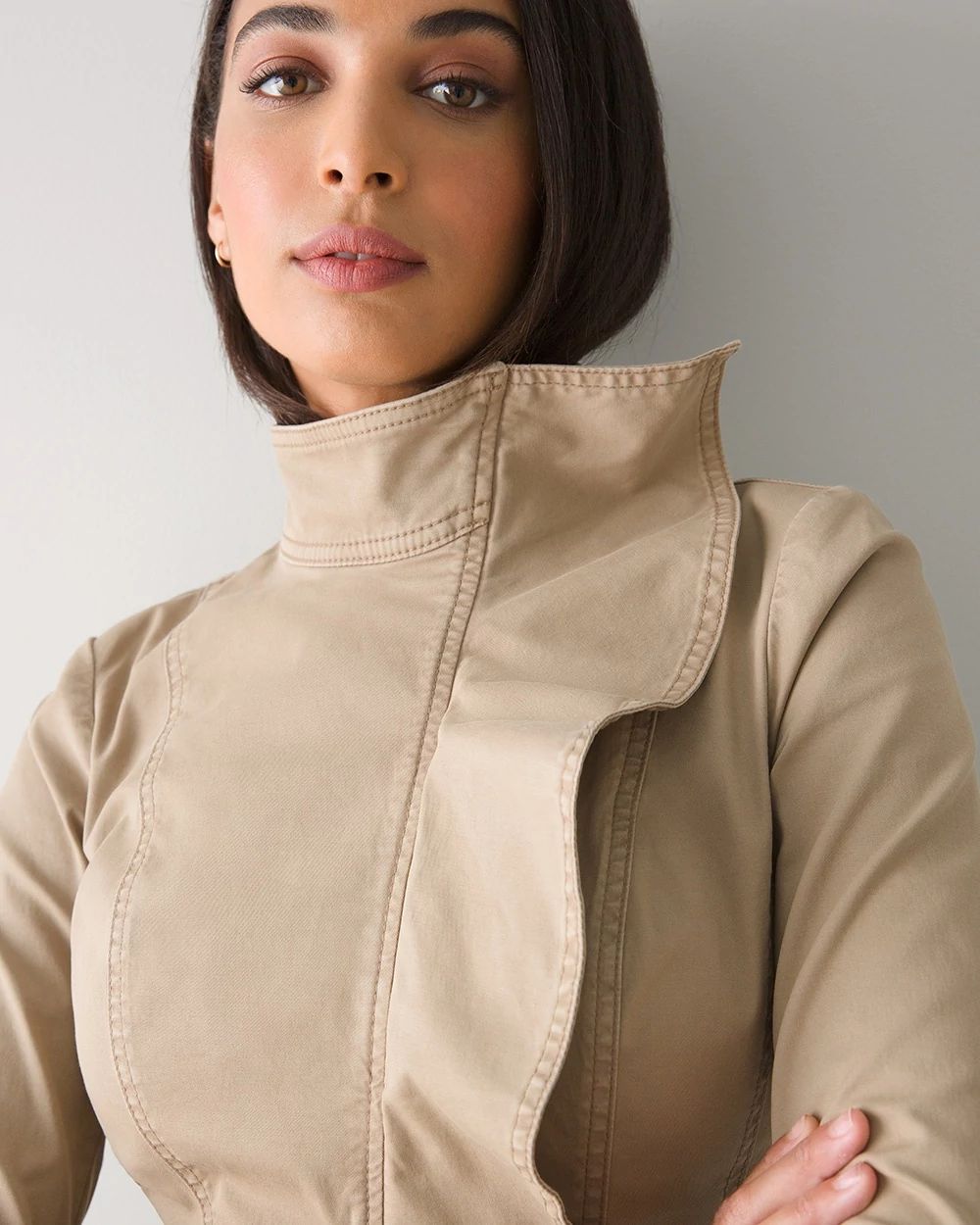 Ruffle Front Jacket
