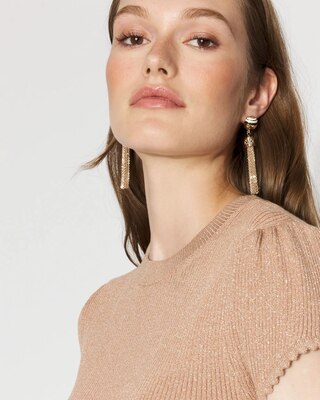Gold Tassel Earrings click to view larger image.