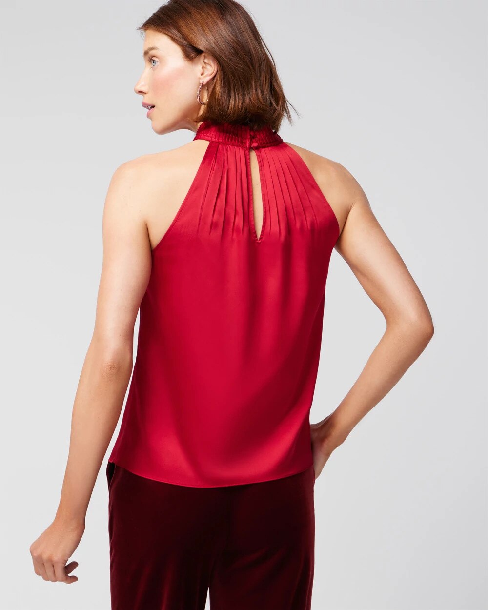 Halter Pleated Shell