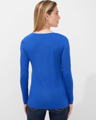 Outlet WHBM Long-Sleeve Scoop-Neck Tee