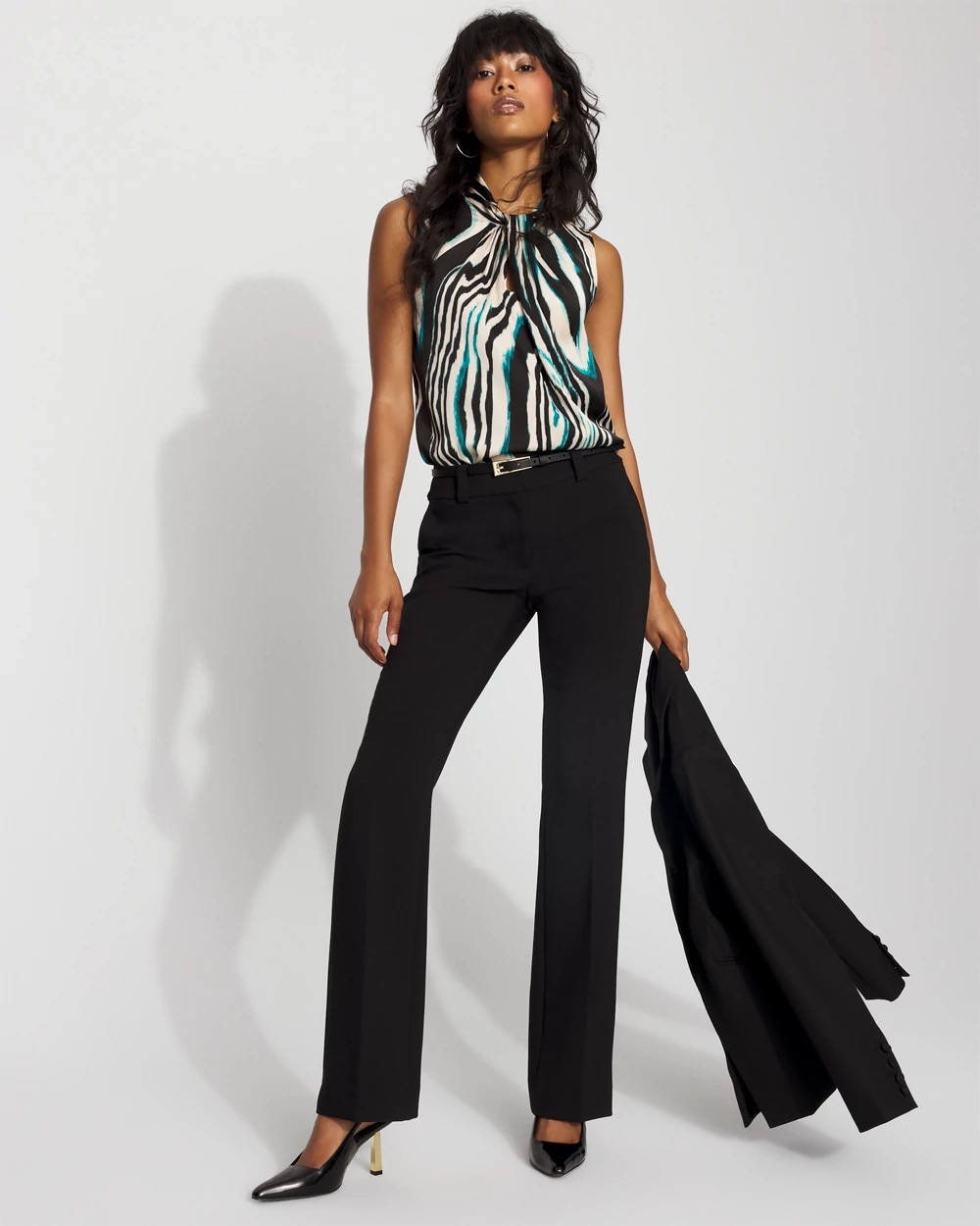 Satin Twist Neck Shell