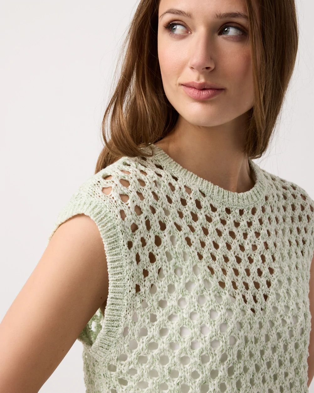 Open Stitch Knit Pullover