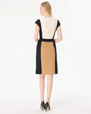 Belted Colorblock Dress click to view larger image.