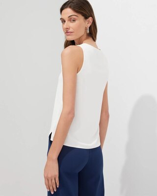 Outlet WHBM Embroidered Cutout V-Tank Top