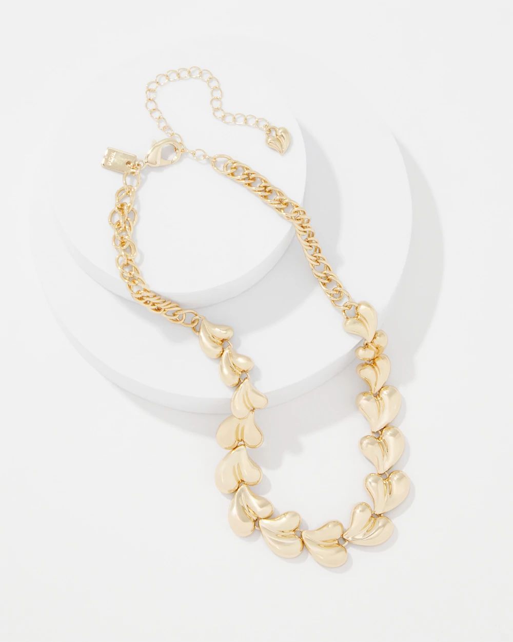 Sculptural Hearts Necklace click to view larger image.