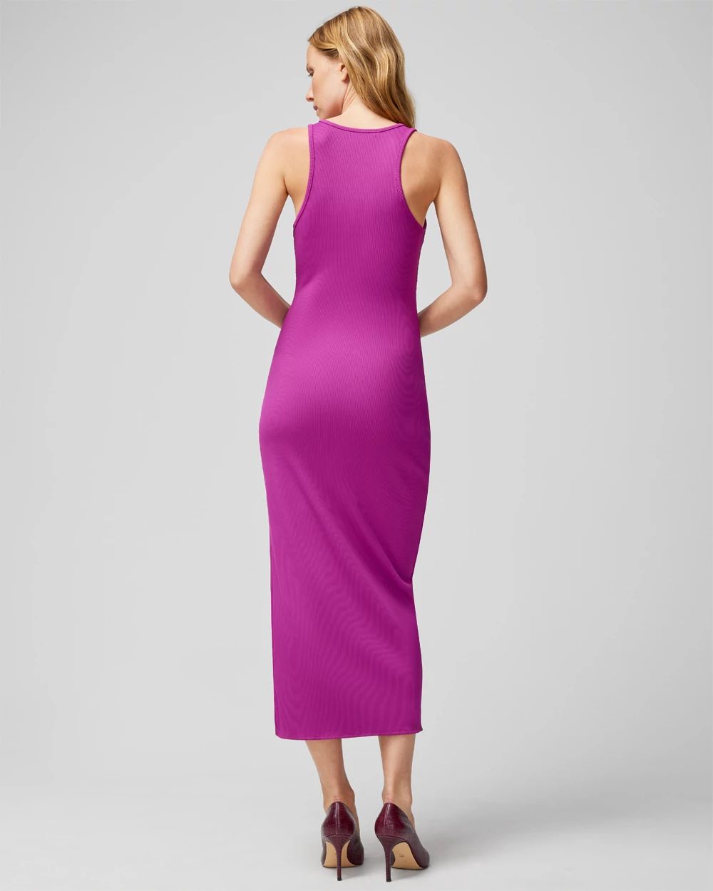 WHBM® FORME Rib Sleeveless Midi Dress