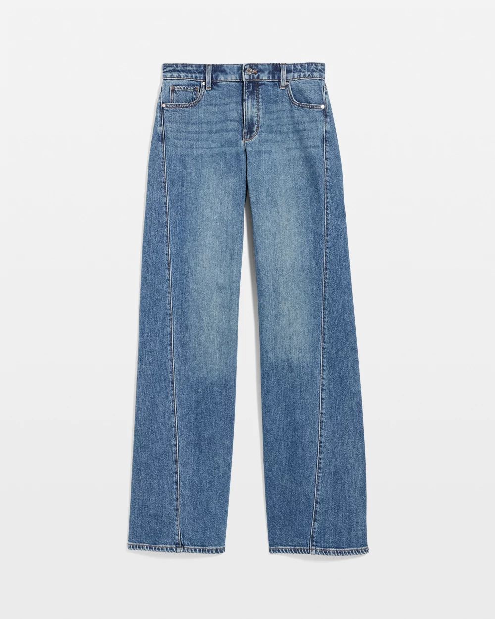 Petite High-Rise Wide Leg Jeans click to view larger image.
