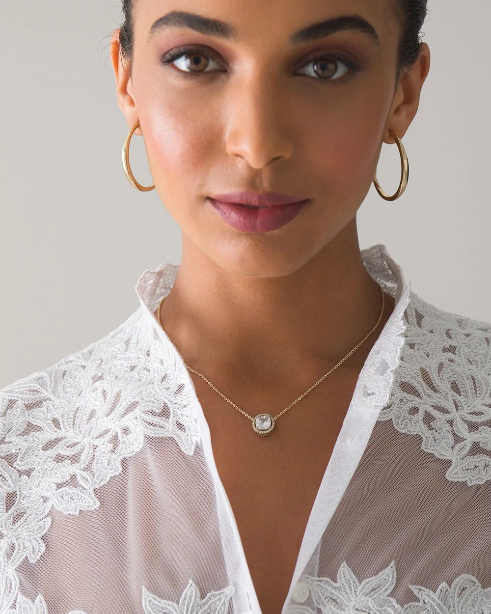 Solitaire cubic zirconia necklace new arrivals