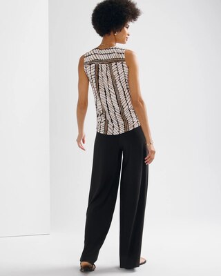 Matte Jersey Lace Notch Neck Tank