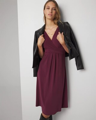 Sleeveless V-Neck Midi Dress click to view larger image.