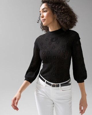 Pointelle Pullover