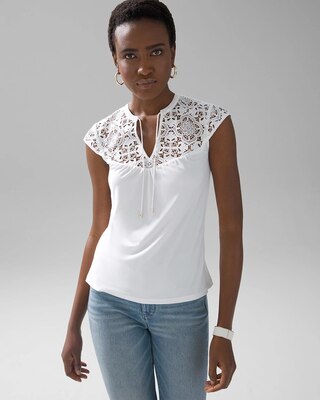 Matte Jersey Openwork Tank