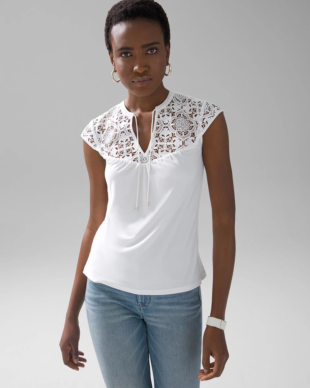 Matte Jersey Openwork Tank