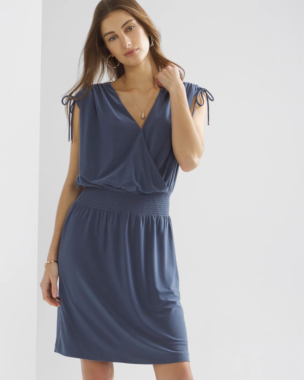 Tie-Shoulder Mini Dress