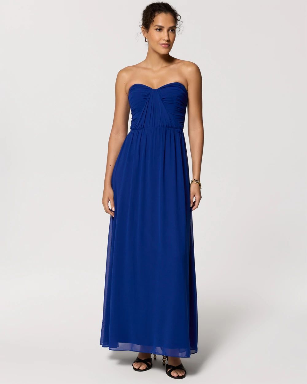 Strapless Chiffon Gown