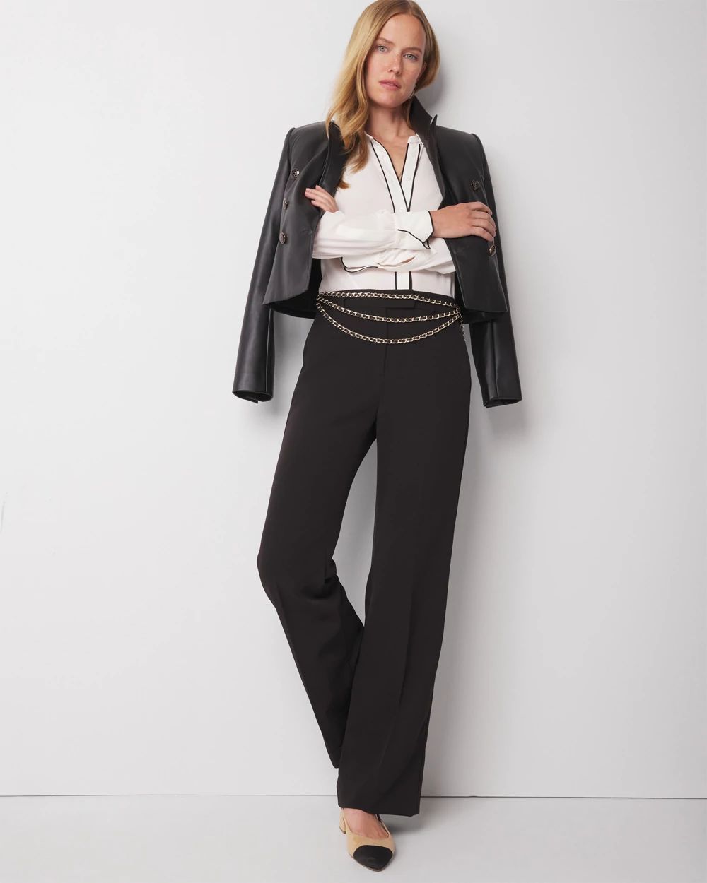 WHBM® Petite Lightweight Luna Wide Leg Trousers