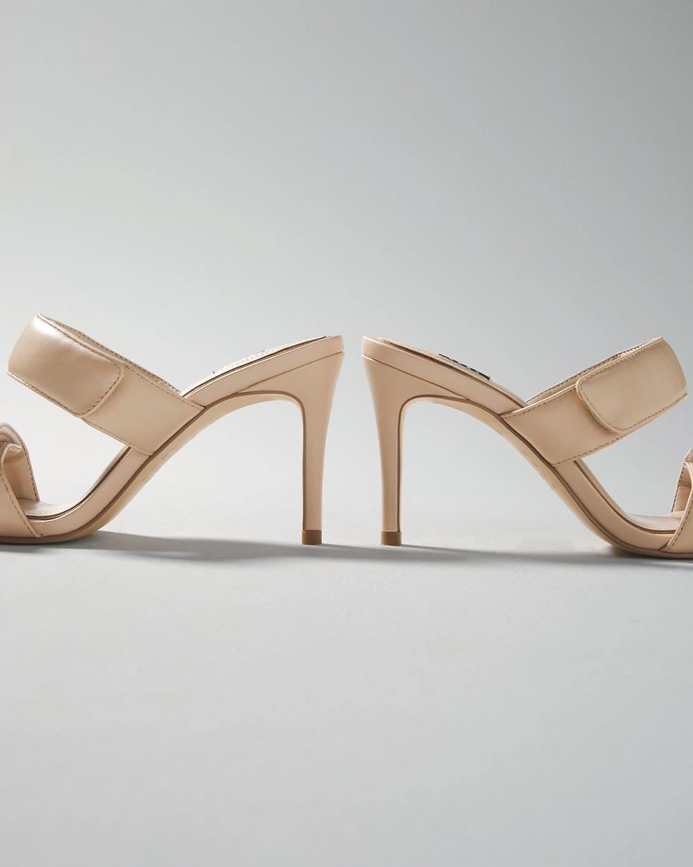 Leather Mid-Heel Sandal