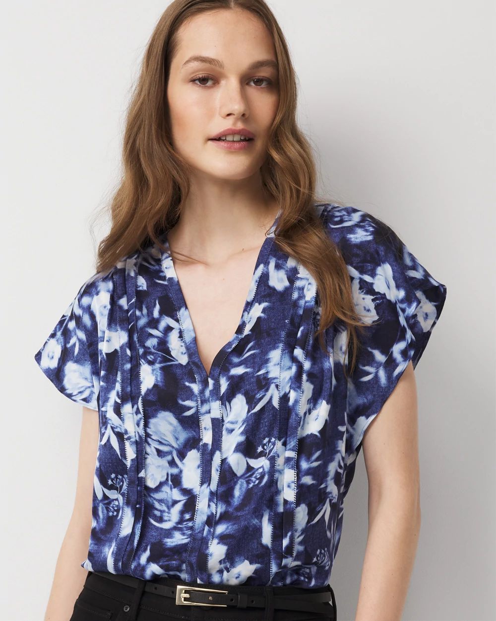 Flutter Sleeve Satin Shell Top