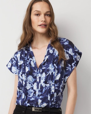 Flutter Sleeve Satin Shell Top