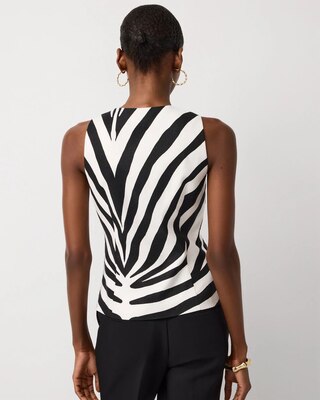 Linen-Blend Zebra Vest click to view larger image.