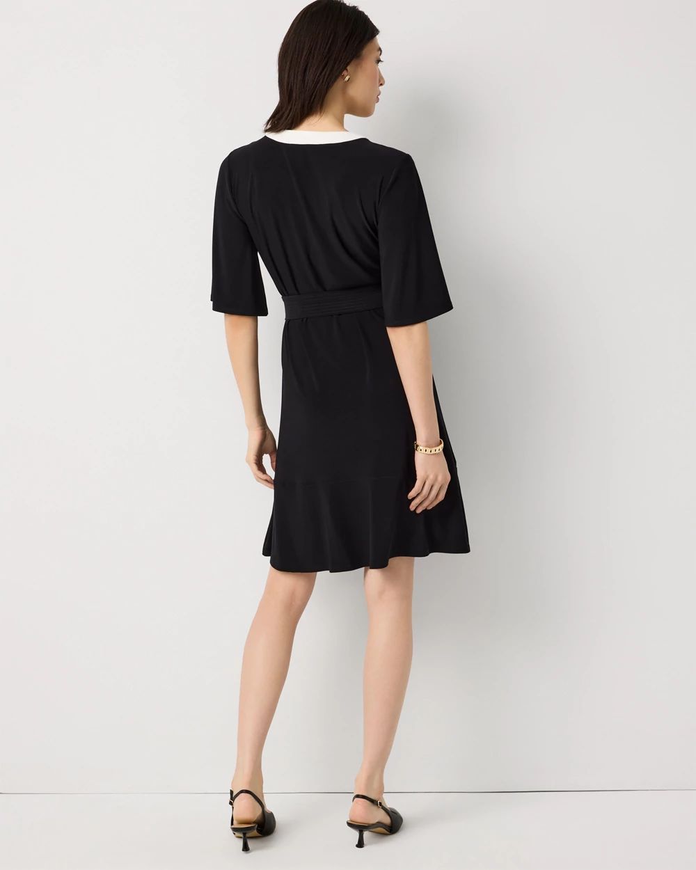 Matte Jersey Belted Kimono Dress