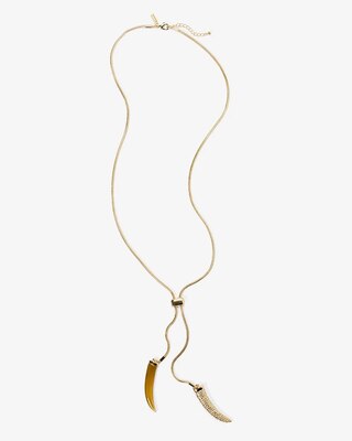 Double-Horn Pendant Necklace