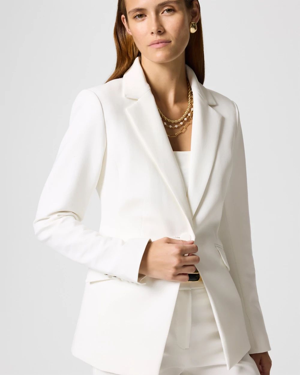 WHBM® Luxe Stretch One-Button Blazer click to view larger image.