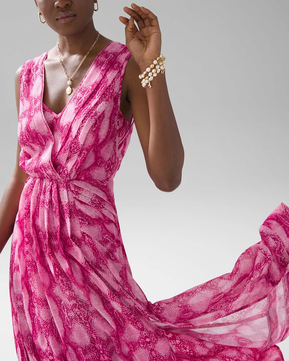 Pleated Midi Dress
