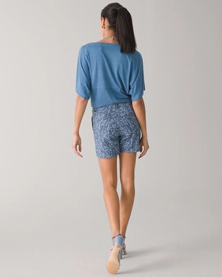 Comfort Stretch Damask Print 5-Inch Shorts