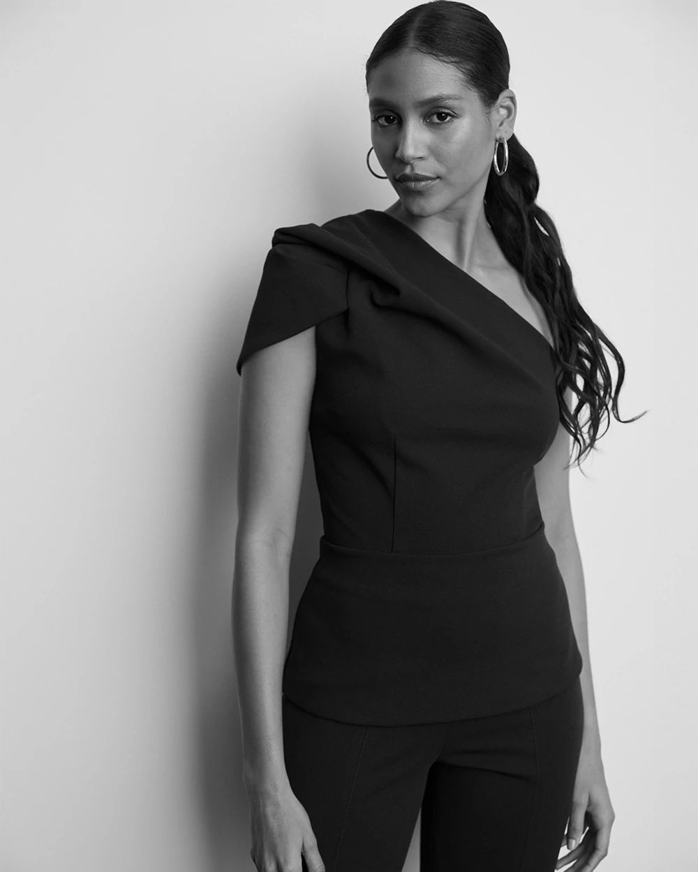 Sculpted One-Shoulder Top