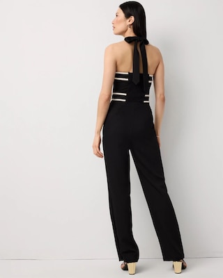 Embroidered Halter Jumpsuit click to view larger image.