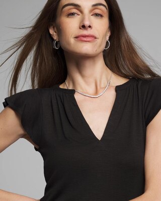 Outlet WHBM Ruffle Tee