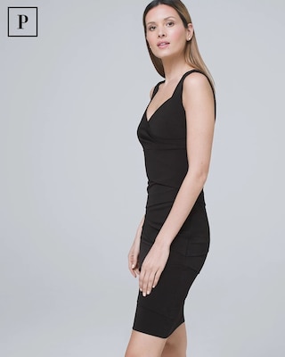 Petite Instantly Slimming Black Tank Dress click to view larger image.