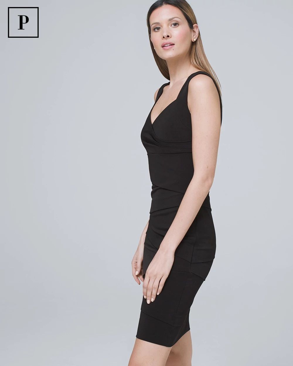 Petite Instantly Slimming Black Tank Dress