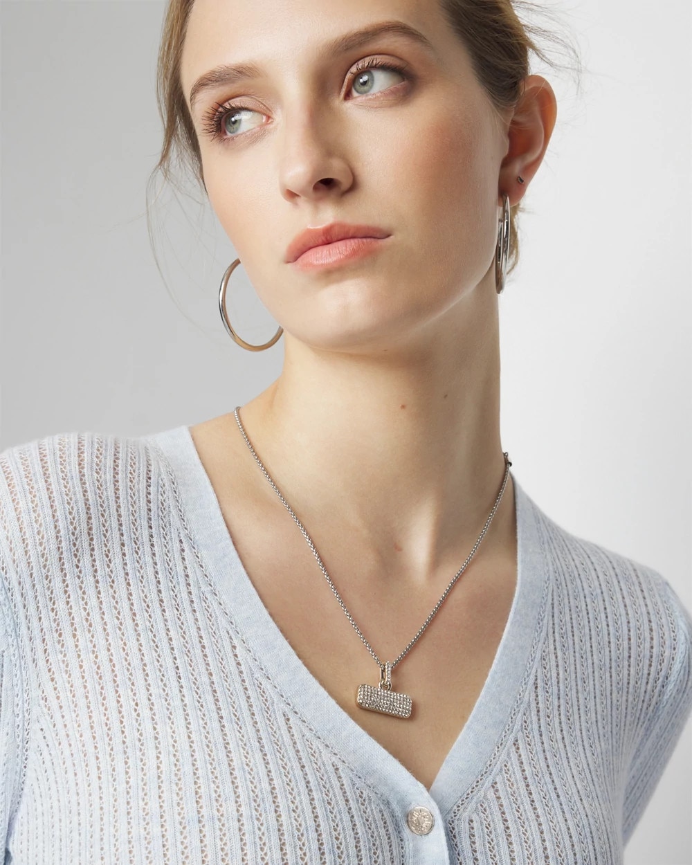 Cashmere-Blend Puff Elbow-Sleeve Cardigan