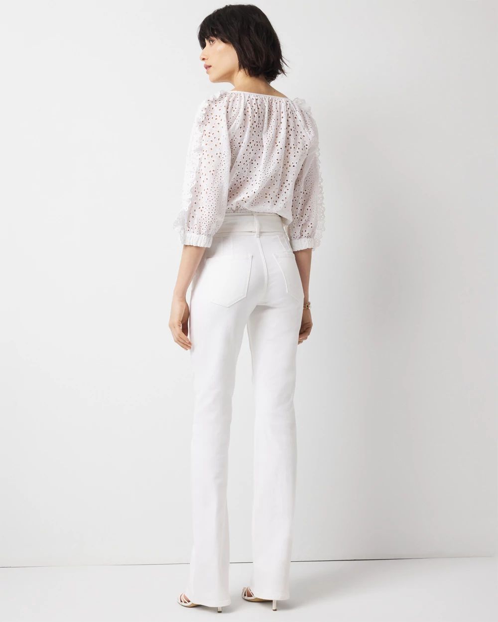 Petite Extra High-Rise Belted Skinny Flare Jean