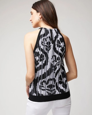 Keyhole Halter Sweater Tank click to view larger image.