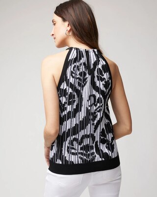 Keyhole Halter Sweater Tank