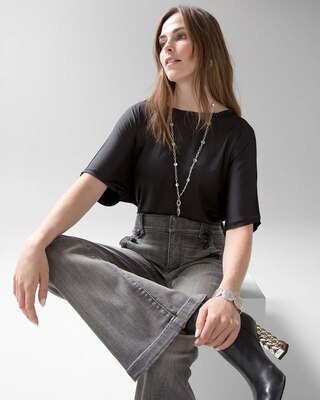 Short-Sleeve Woven Dolman