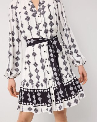 Petite Tie-Waist A-line Shirt Dress click to view larger image.