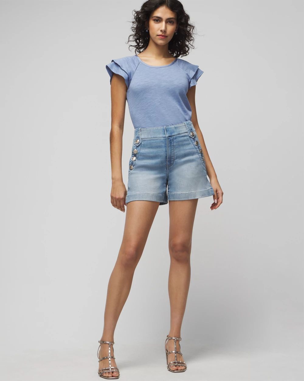 Everyday Soft Denim™ Mariner Button Shorts