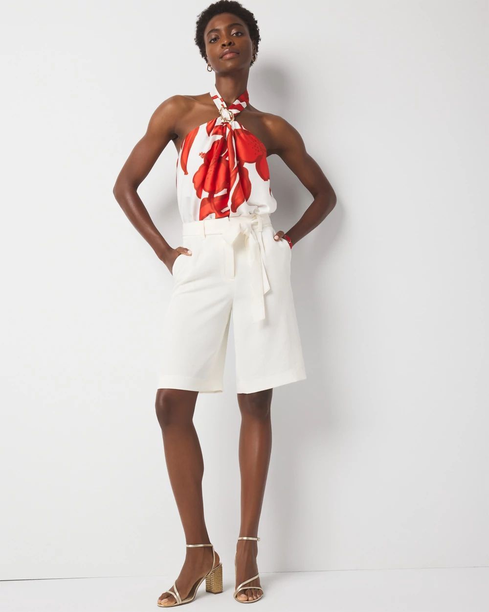 Extra High-Rise Belted Bermuda Short