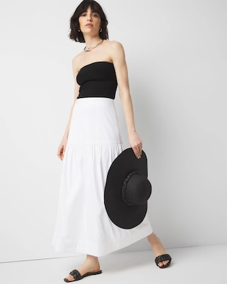 Poplin A-Line Maxi Skirt click to view larger image.