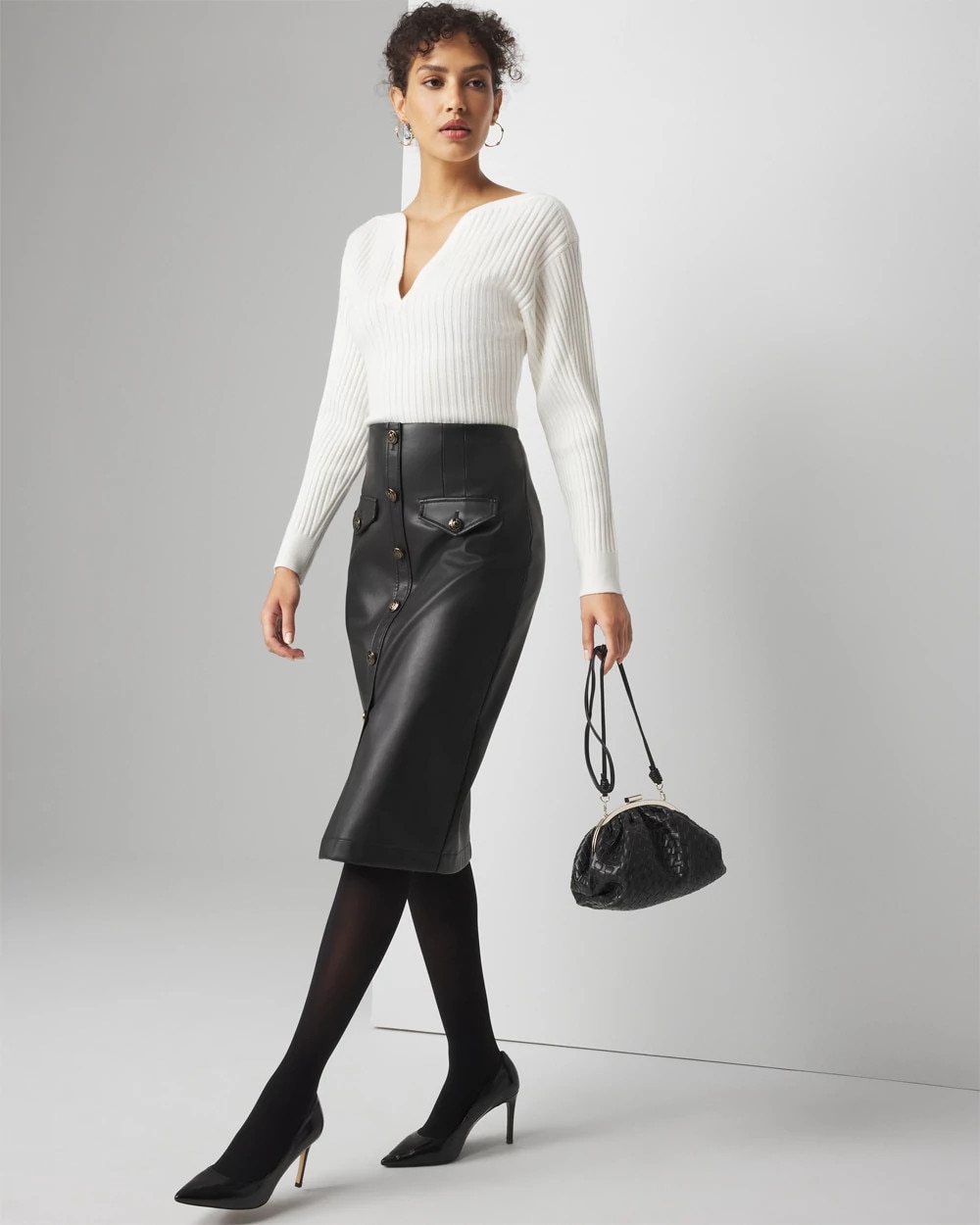 Ribbed Sweetheart Neck Pullover Sweater