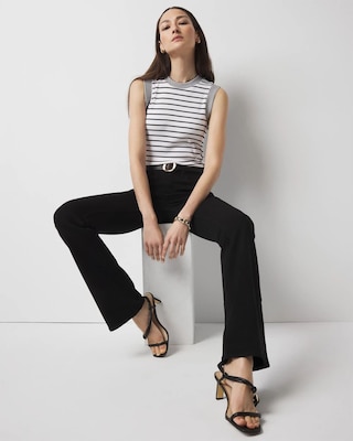 WHBM FORME™ Ribbed Stretch Ruched Side Tank click to view larger image.